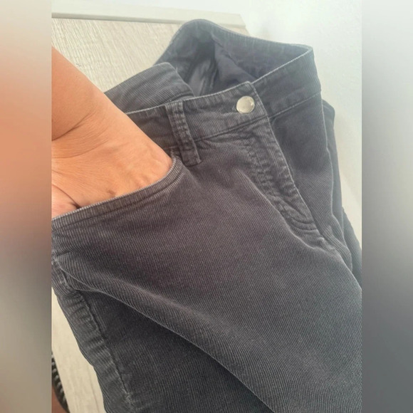 Eileen Fisher Organic Cotton Tencel Stretch Corduroy Pant Gray Size 6 *Read - Picture 4 of 11